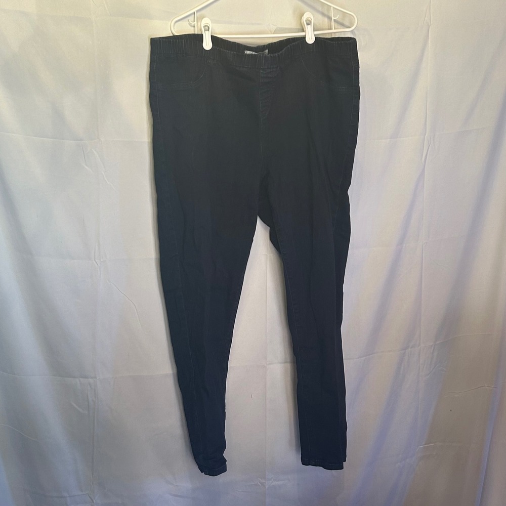 American Rag Cie Womens Plus 3X-S Dark Wash Pull On Stretch Denim Jeggings